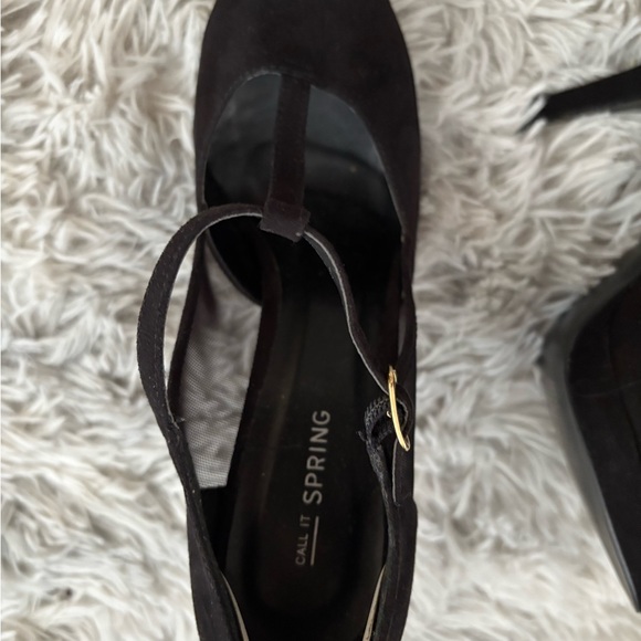 Call It Spring Black and Gold Stiletto Heels - Picture 6 of 7